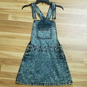 $15 Celebrity Pink Denim Overall Skirt